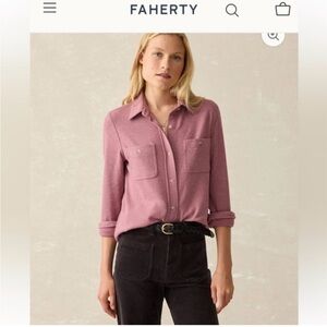 Faherty Rose Legend Button-Up Shirt